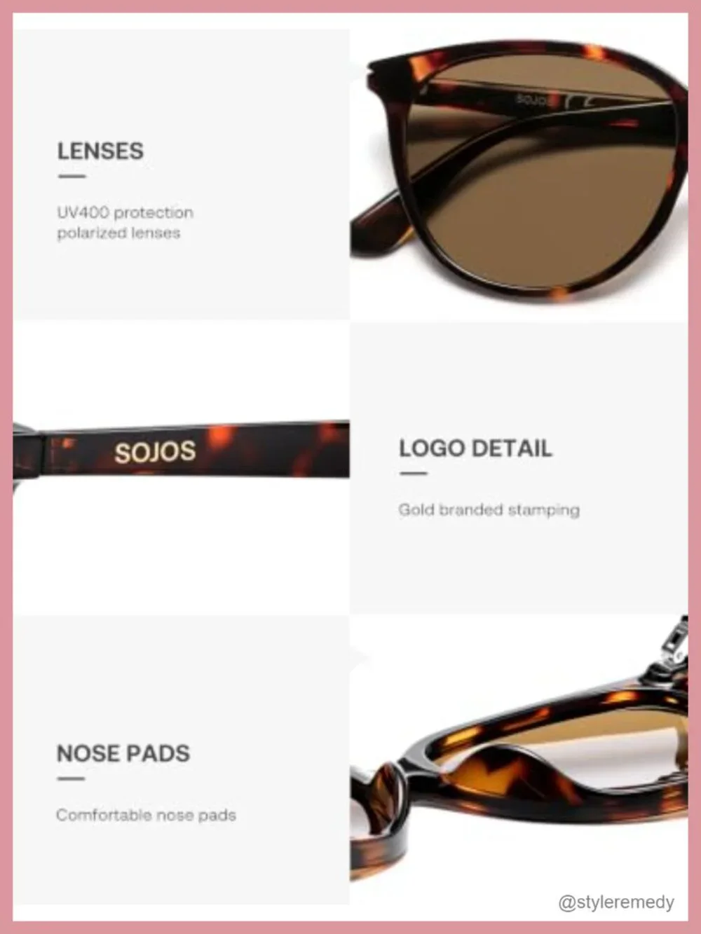 Square Polarized Sunglasses Vintage Style Larger Fit UV400 Protection